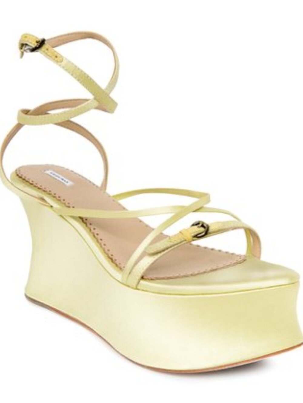 NIB Leon Max Chartreuse Beseem Platform Sandal, size 7